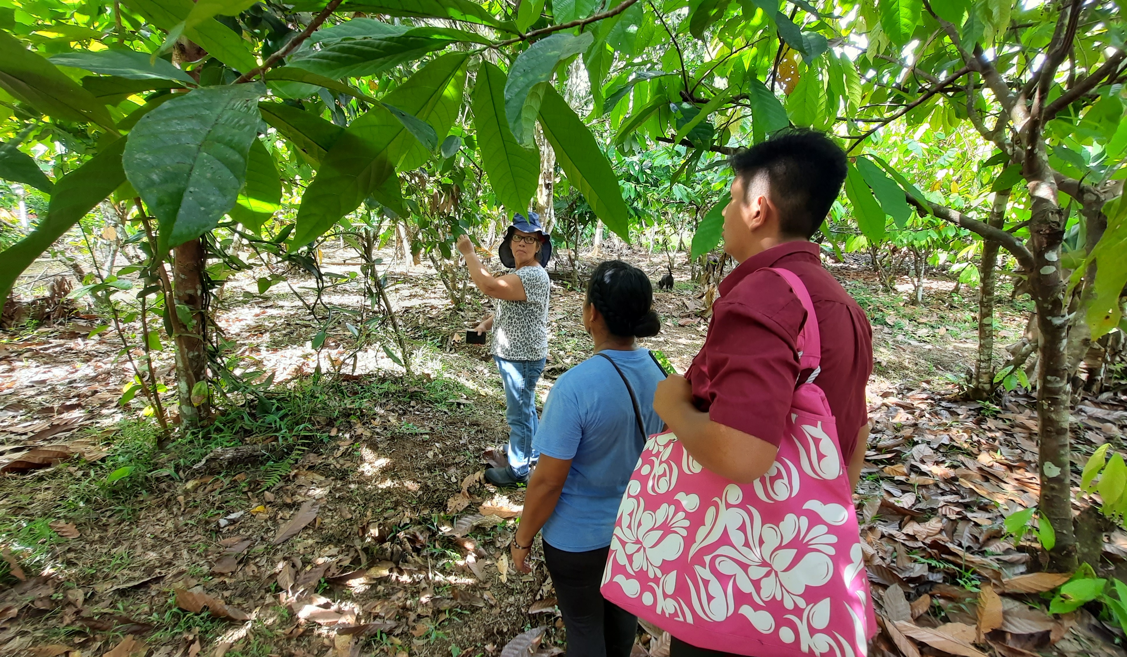 Fulvia and Lucas discovering the fields of La Finca Aurora